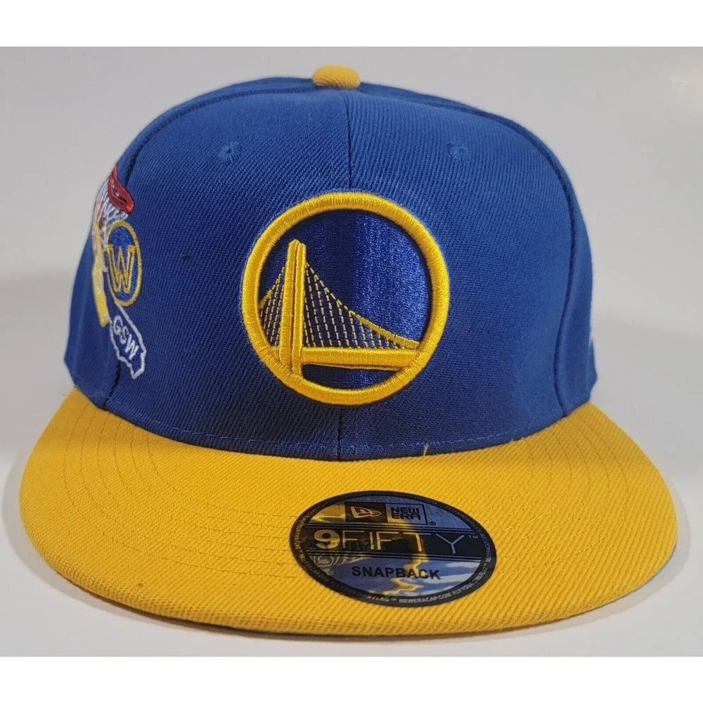 Golden State Warriors Basketball Cap New Era Adjustable Snapback Hat Fan Out NBA - Picture 2 of 10
